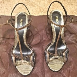 Fendi Strappy Heel Sandals